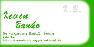 kevin banko business card